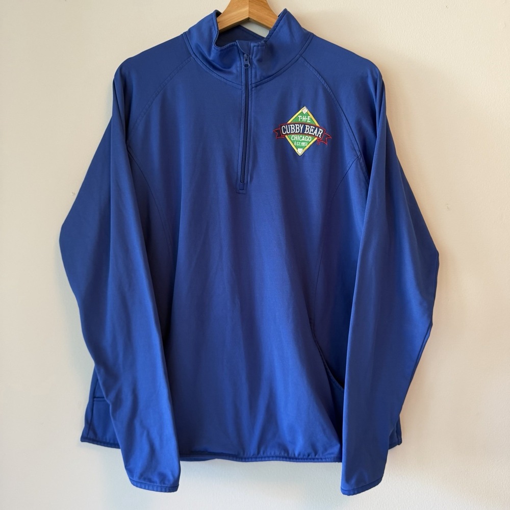 Sport-Tek The Cubby Bear Chicago Pullover Womens L 1/4 Zip Jacket Wrigleyville